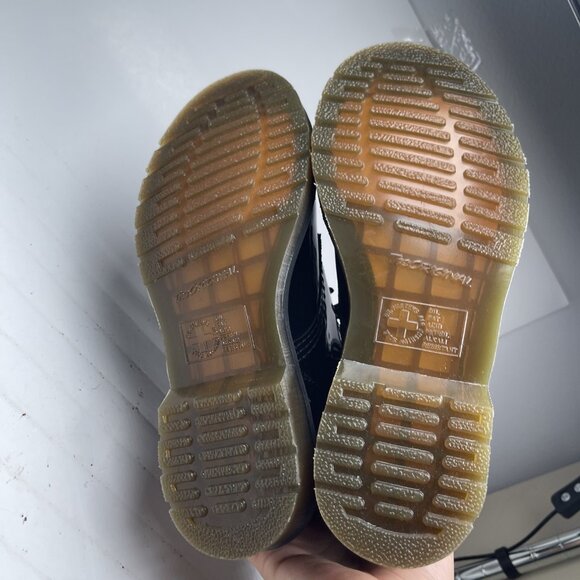 NEW Dr Martens 1460W Black Patent Leather Shiny 8 Eyelet Lace Up Boot 6 US 37 EU - Picture 5 of 16